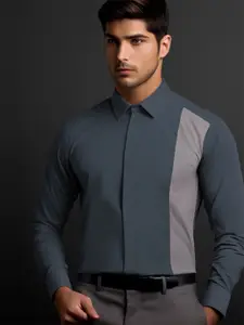 HE SPOKE Smart Tailored Fit Twill Weave Cotton Formal Shirt
