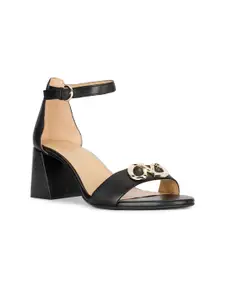 Naturalizer Leather Embellished Block Heels