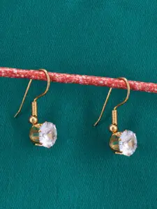 PRIVIU Gold-Plated Contemporary Drop Earrings