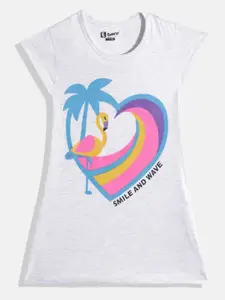 Eteenz Girls Premium Cotton Graphic Printed A-Line Dress