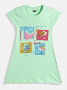 Eteenz Girls Premium Cotton Graphic Printed A-Line Dress
