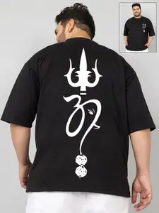 CHKOKKO Graphic Printed Round Neck Oversized Cotton Casual T-shirt