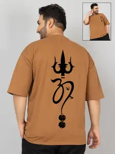 CHKOKKO Graphic Printed Round Neck Oversized Cotton Casual T-shirt