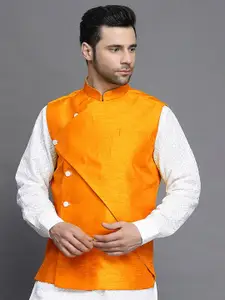 Utsav Fashion Woven Angrakha Nehru Jacket