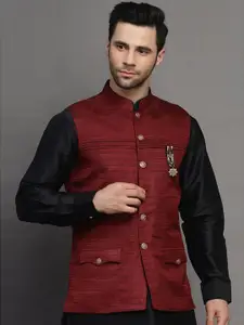 Utsav Fashion Woven Nehru Jacket