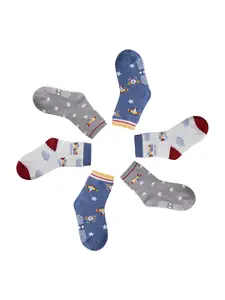 INCLUD Boys Set Of 3 Patterned Pure Cotton Above Ankle Socks