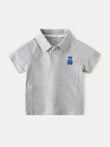 StyleCast Boys Grey Polo Collar T-shirt