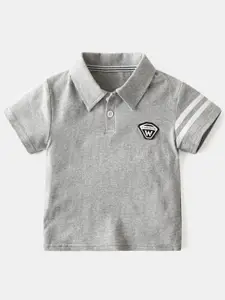 StyleCast Boys Grey Polo Collar T-shirt