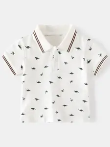 StyleCast Boys Printed Polo Collar Cotton T-shirt
