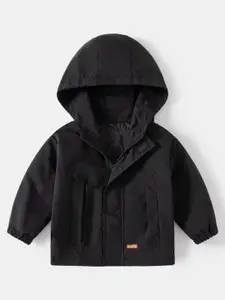 StyleCast Boys Black Hooded Insulator Tailored Jacket