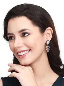 Anvik Silver-Plated Oxidised Drop Earrings