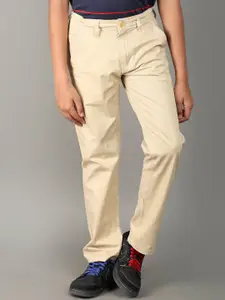 V-Mart Boys Twill Weave Mid-Rise Cotton Chinos Trousers