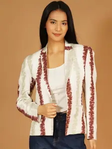 Talethread Printed Single-Breasted Pure Cotton Casual Blazer
