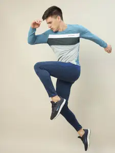 Technosport Colourblocked Crew Neck Rapid-Dry & MATPIQ Technology Slim Fit Sports T-shirt