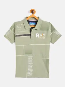 Duke Boys Geometric Printed Polo Collar Slim Fit T-shirt