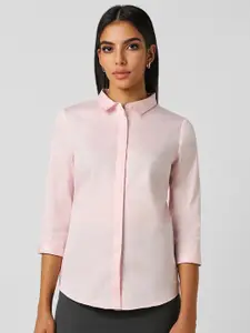 Van Heusen Woman  Spread Collar Cotton Formal Shirt