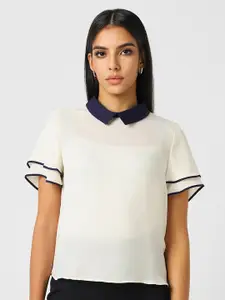 Van Heusen Woman Short Sleeves Shirt Collar Top