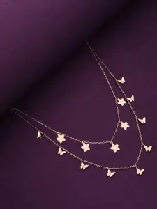 KAI JEWEL Sterling Silver Rose Gold-Plated Necklace