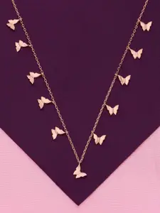 KAI JEWEL Sterling Silver Rose Gold-Plated Necklace