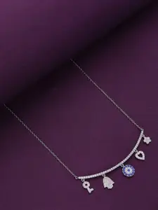 KAI JEWEL Sterling Silver Rhodium-Plated Necklace