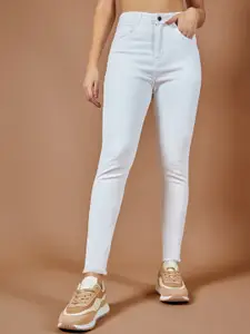 DOLCE CRUDO Women Skinny Fit High-Rise Clean Look Stretchable Jeans