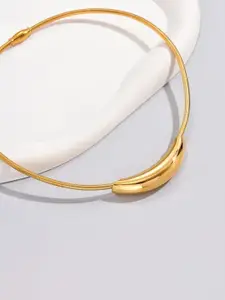 KRYSTALZ Gold Plated Stainless Steel Choker Necklace