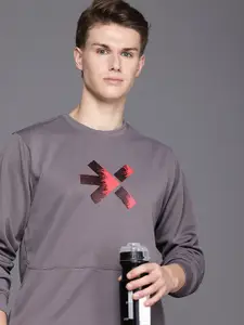 HRX by Hrithik Roshan Brand Logo Printed Rapid Dry Training Sweatshirt