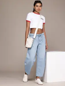 The Roadster Life Co. Women Low-Rise Heavy Fade Horseshoe Fit Jeans