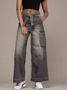 The Roadster Life Co. Women Flared Heavy Fade Jeans