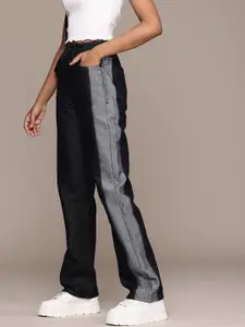 The Roadster Life Co. Women Relaxed Straight Fit High-Rise Light Fade Stretchable Jeans