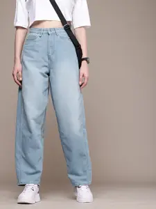 The Roadster Life Co. Women Skater Fit High-Rise Light Fade Jeans