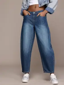 The Roadster Life Co. Women Horseshoe Fit Low-Rise Heavy Fade Jeans