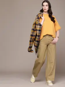 The Roadster Life Co. Women Baggy Fit Low-Rise Jeans