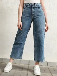 Hubberholme Women Baggy Fit High-Rise Heavy Fade Jeans