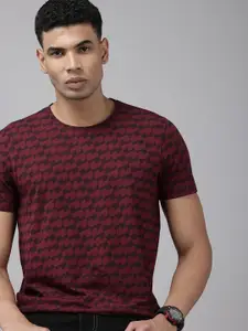 SPYKAR Geometric Printed Slim Fit T-shirt