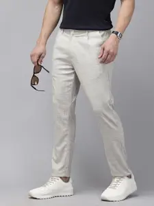 SPYKAR Men Textured Trousers
