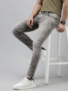 SPYKAR Men Super Skinny Fit Low-Rise Heavy Fade Stretchable Jeans