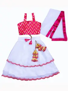 BAESD Girls Printed Ready to Wear Lehenga & Blouse With Dupatta