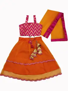 BAESD Girls Thread Work Ready to Wear Lehenga & Blouse With Dupatta