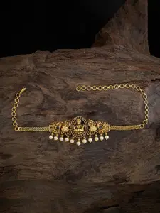 Kushal's Fashion Jewellery Women Antique Gold-Plated Ruby Armlet Bracelet
