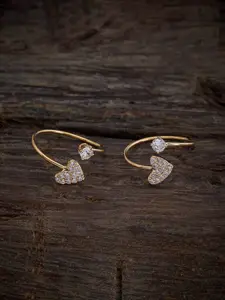 Kushal's Fashion Jewellery Set of 2 Gold-Plated CZ-Stone Studded Toe Rings