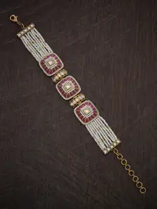 Kushal's Fashion Jewellery Women Ruby Wraparound Bracelet