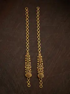Kushal's Fashion Jewellery Gold-Plated Ear Cuff Earrings