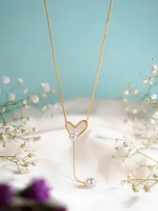 SWASHAA 18K Gold-Plated Beaded Stainless Steel Necklace