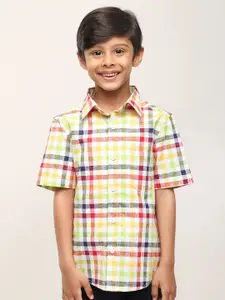 Biglilpeople Boys Checked Shirt with Shorts