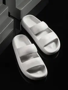 HRX by Hrithik Roshan Men Grey Rubber Sliders