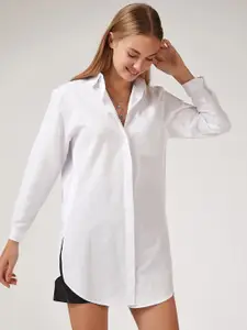 Fab Star Comfort Spread Collar Cotton Oversized Casual Shirt