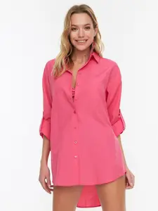 Fab Star Comfort Spread Collar Long Sleeves Cotton Casual Shirt