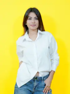 Fab Star Comfort Spread Collar Long Sleeves Cotton Casual Shirt