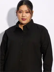Fab Star Plus Size Comfort Spread Collar Cotton Oversized Casual Shirt